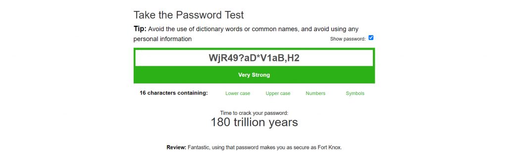 Secure Password